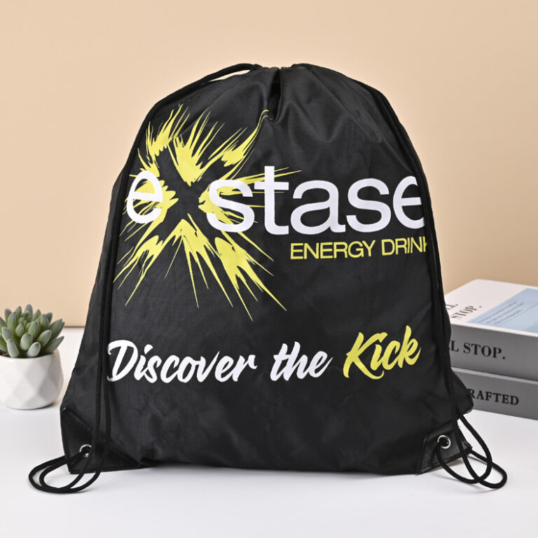 Custom Waterproof Polyester Drawstring Backpack Bag