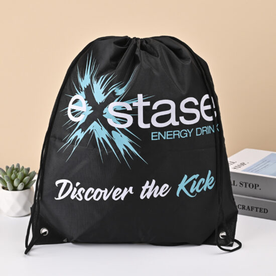  Custom Waterproof Polyester Drawstring Backpack Bag