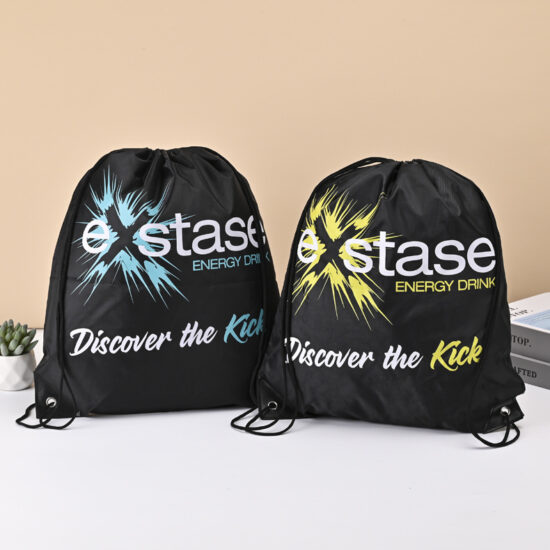  Custom Waterproof Polyester Drawstring Backpack Bag