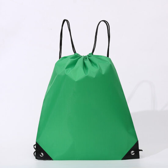210D polyester Oxford fabric drawstring backpack with custom logo for marathons