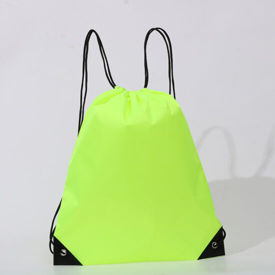 210D polyester Oxford fabric drawstring backpack with custom logo for marathons