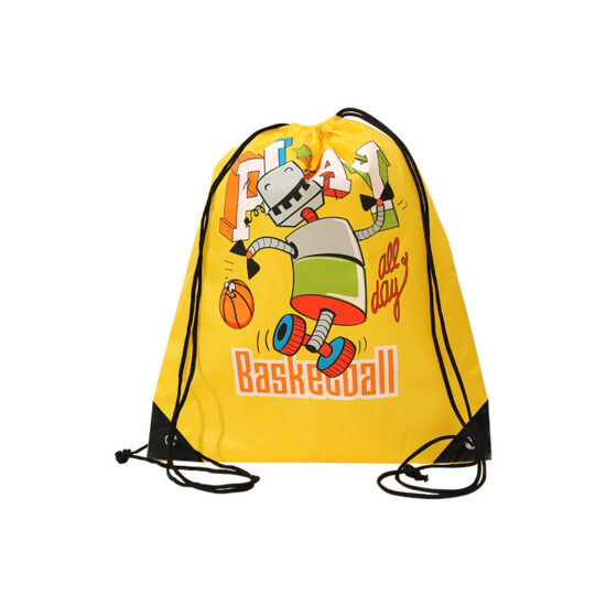 210D polyester Oxford fabric drawstring backpack with custom logo for marathons
