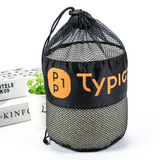 Polyester mesh drawstring bag with custom logo printing