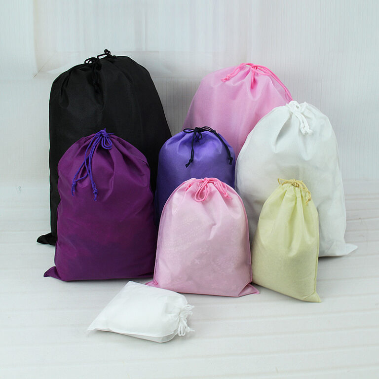 Non-woven dustproof drawstring bag for shoes, clothes, and toys