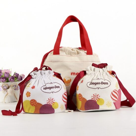 Large Cotton Linen Drawstring Bag for Bread or Storage