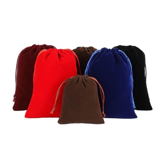  Velvet drawstring pouch for jewelry, bracelets, and antique beads

