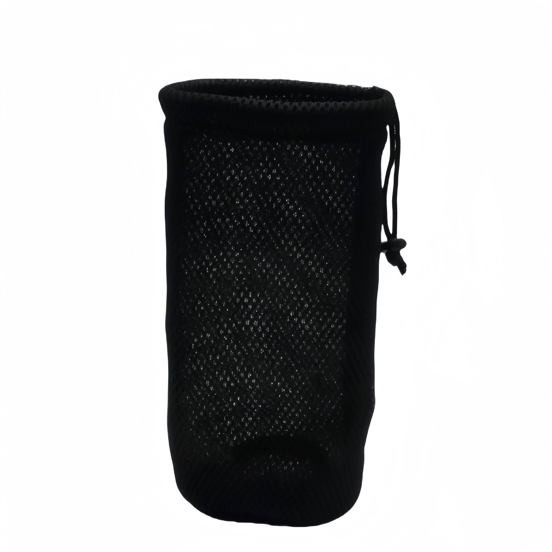 Thickened sandwich nylon mesh drawstring bag with buckle closure