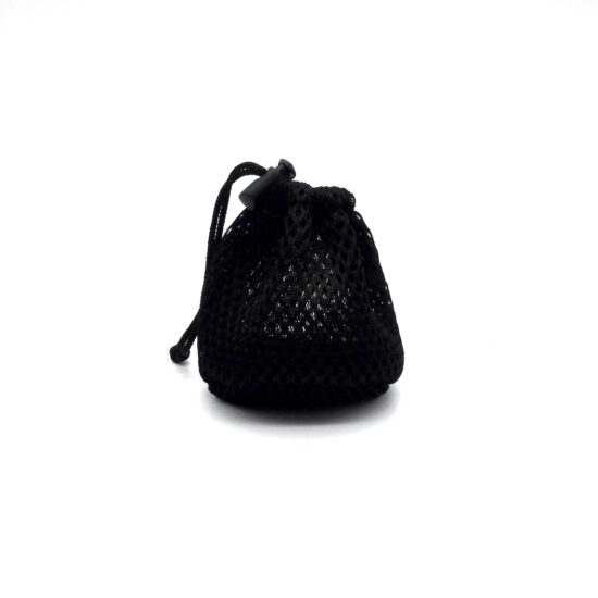 Thickened sandwich nylon mesh drawstring bag with buckle closure