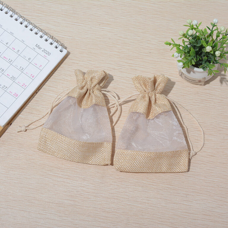 Mesh drawstring bag with customizable logo and breathable fabric
