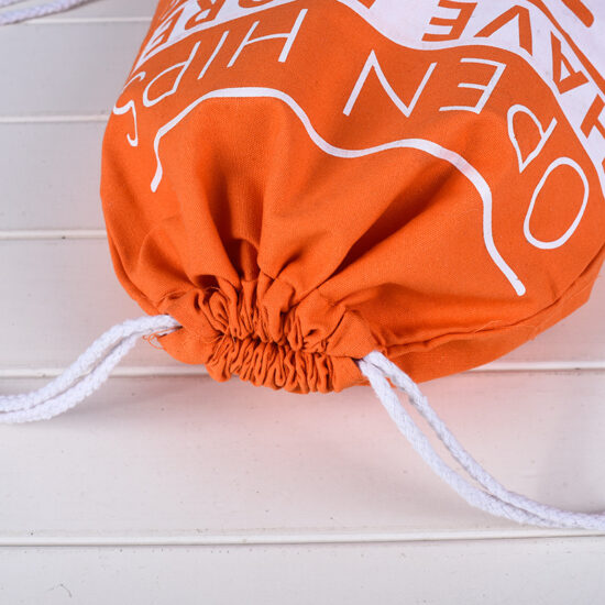 Heavy Cotton Canvas Drawstring Backpack for Gym and School
