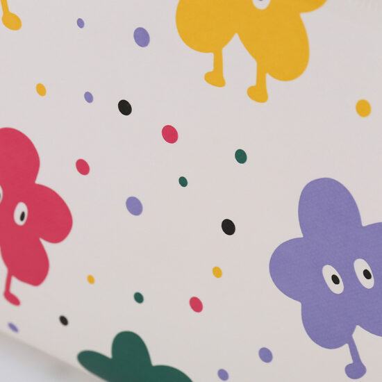 Kids Waterproof Non-Woven Tote Bag with Rainbow Bean Design