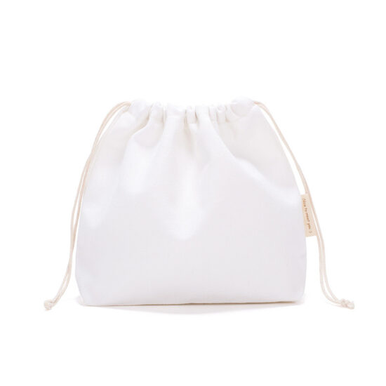 Large White Canvas Drawstring Storage Bag – Cotton Inner Pouch

