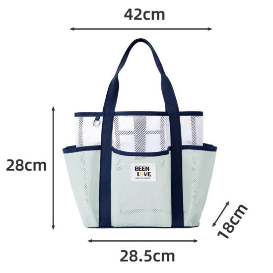Large mesh beach travel bag with shoulder strap for swimming
