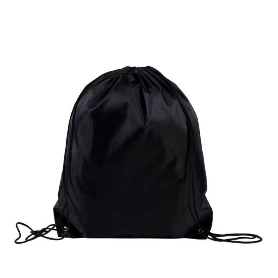 210D polyester drawstring backpack with blank design for marathons or custom events