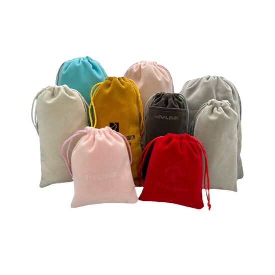 Lisere velvet drawstring pouch for jewelry, gadgets, and gift packaging

