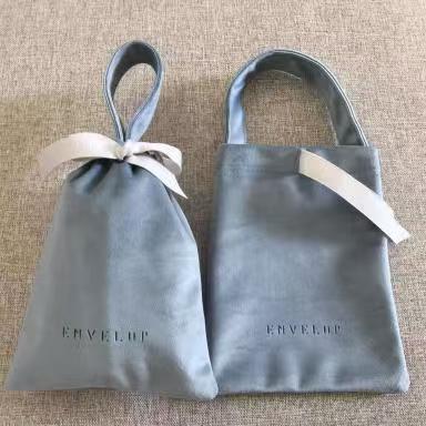 Luxury velvet pouch and tote bag for jewelry, cosmetics, and gift packaging