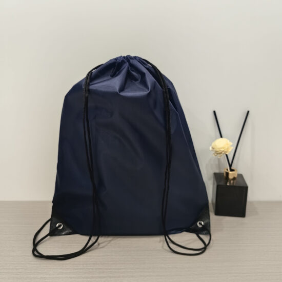 Marathon polyester drawstring sports bag for events and promotional use