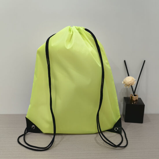 Marathon polyester drawstring sports bag for events and promotional use