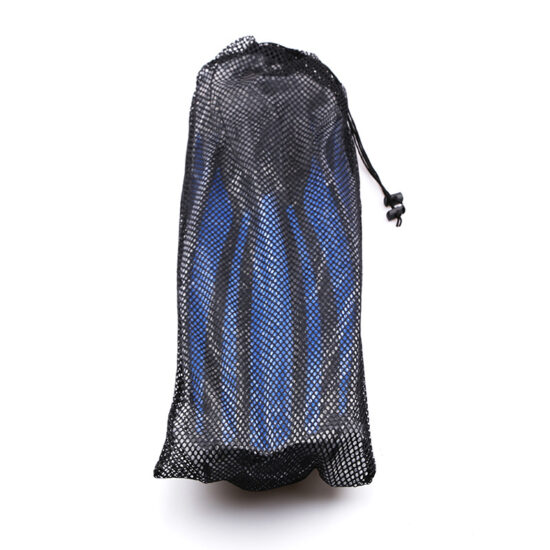Nylon mesh drawstring storage bag for swim fins or diving flippers