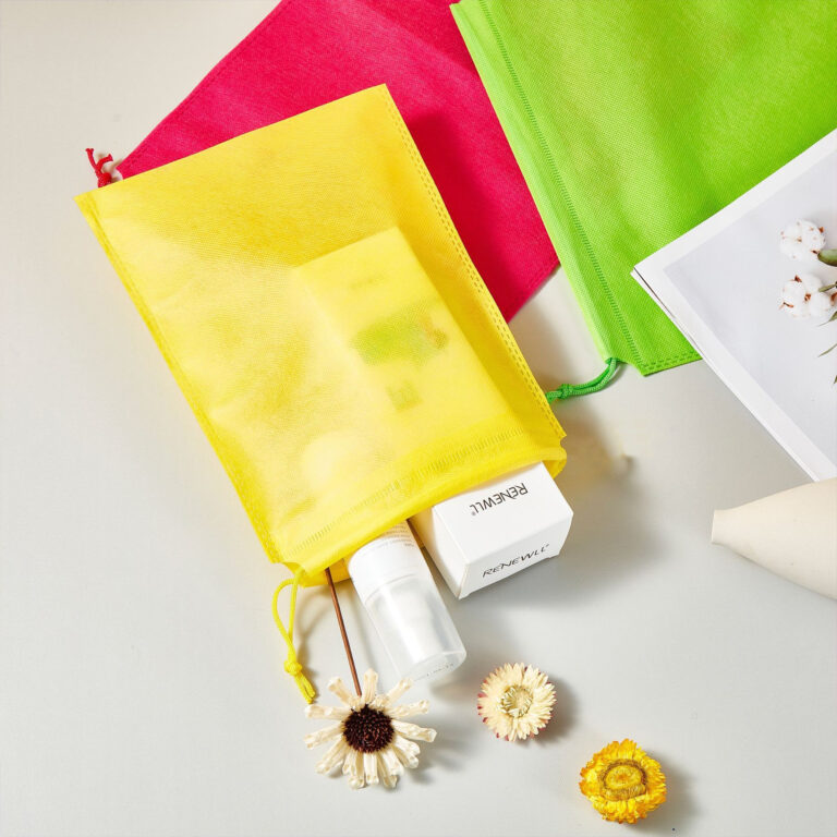 Non-Woven Drawstring Dustproof Storage Bag for Shoes and Toys