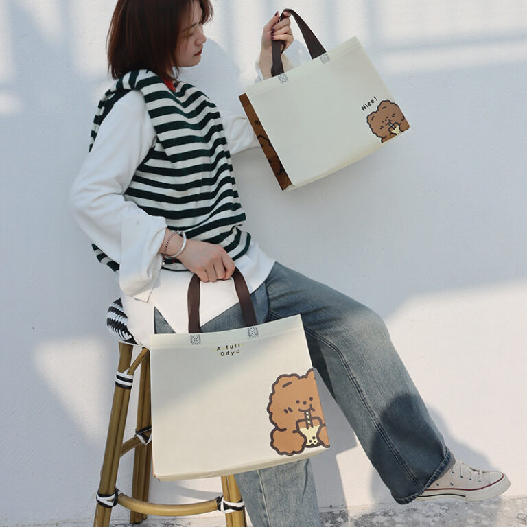 Dustproof Non-Woven Plush Toy Bag with Handle for JELLYCAT