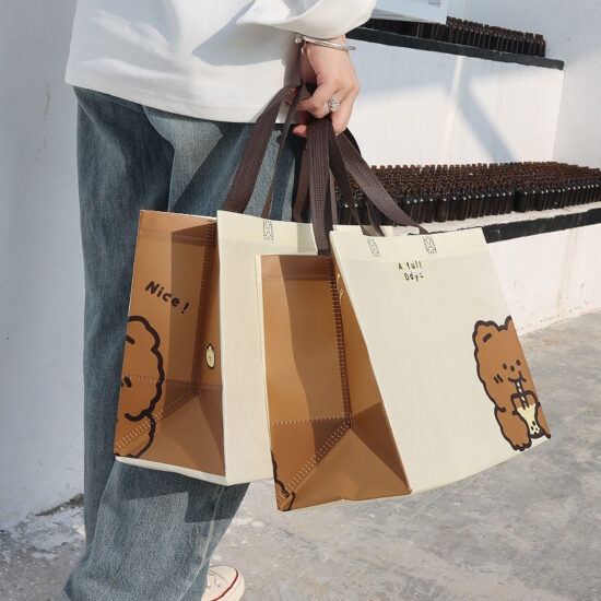 Dustproof Non-Woven Plush Toy Bag with Handle for JELLYCAT

