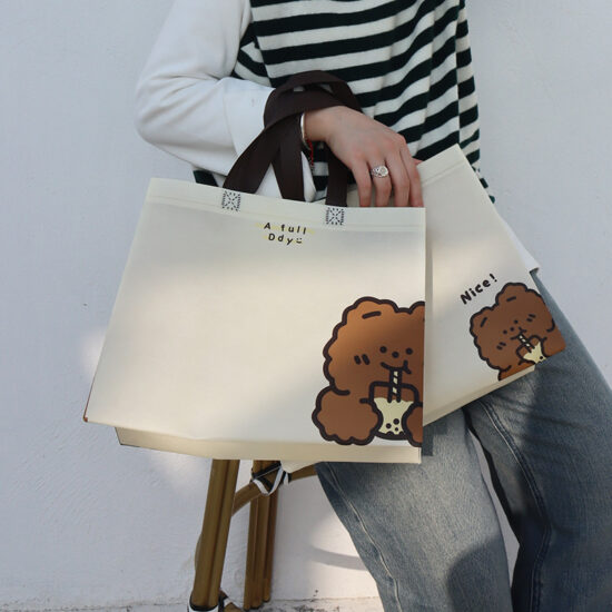 Dustproof Non-Woven Plush Toy Bag with Handle for JELLYCAT

