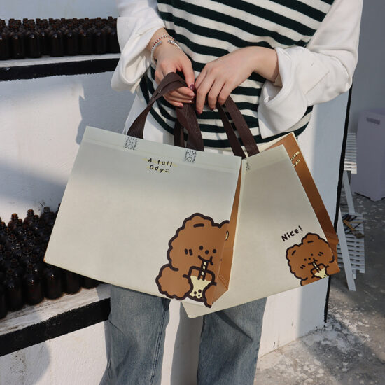 Dustproof Non-Woven Plush Toy Bag with Handle for JELLYCAT

