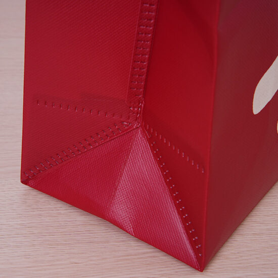 Custom non-woven dustproof drawstring bag with transparent window for handbags