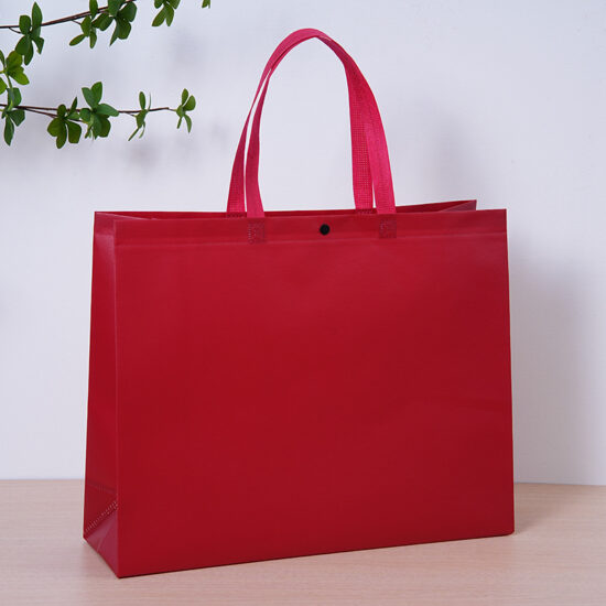 Custom non-woven dustproof drawstring bag with transparent window for handbags