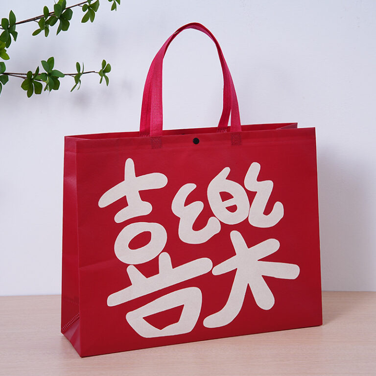 Custom non-woven dustproof drawstring bag with transparent window for handbags