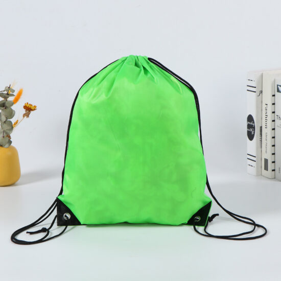 Custom logo polyester drawstring bag for marathon and sports event use