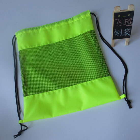 Polyester mesh drawstring sports backpack for football and basketball
