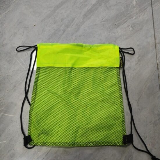 Polyester mesh drawstring sports backpack for football and basketball