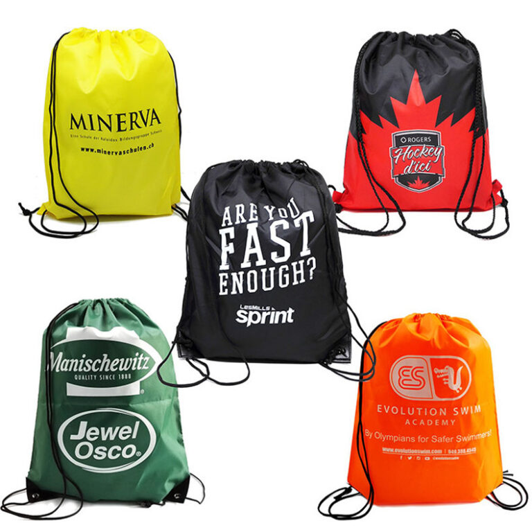 Eco RPET and non-woven drawstring backpack for students and apparel storage