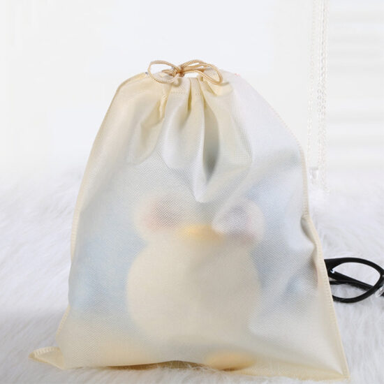 Custom Logo Non-Woven Dustproof Drawstring Bag for Clothes or Shoes