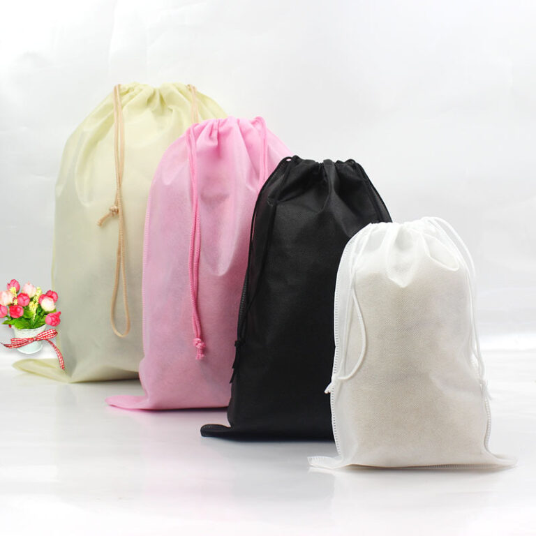 Custom Logo Non-Woven Dustproof Drawstring Bag for Clothes or Shoes