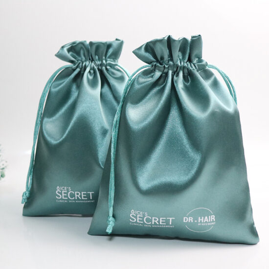 Custom Satin Drawstring Bag for Lingerie, Wigs, Jewelry