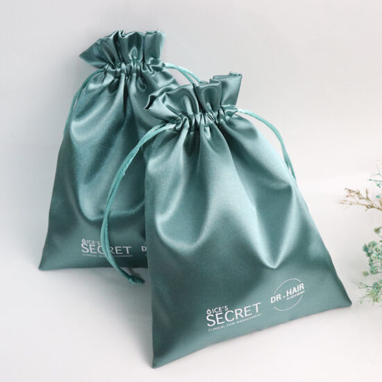 Custom Satin Drawstring Bag for Lingerie, Wigs, Jewelry