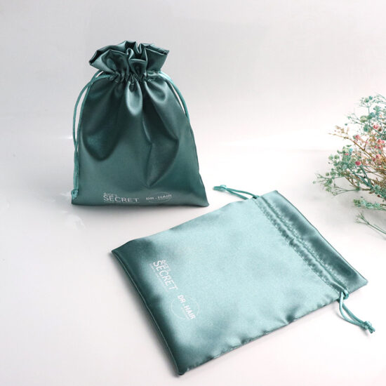 Custom Satin Drawstring Bag for Lingerie, Wigs, Jewelry