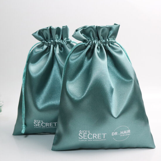 Custom Satin Drawstring Bag for Lingerie, Wigs, Jewelry