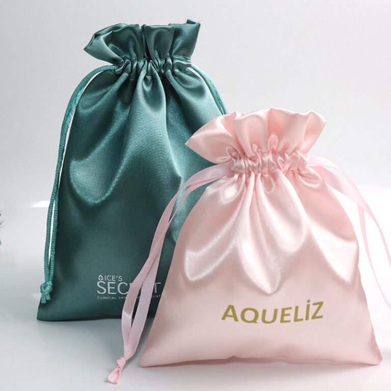 Custom Satin Drawstring Bag for Lingerie, Wigs, Jewelry