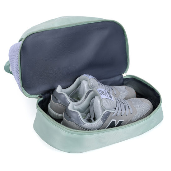 Unisex drawstring basketball backpack with wet-dry compartments