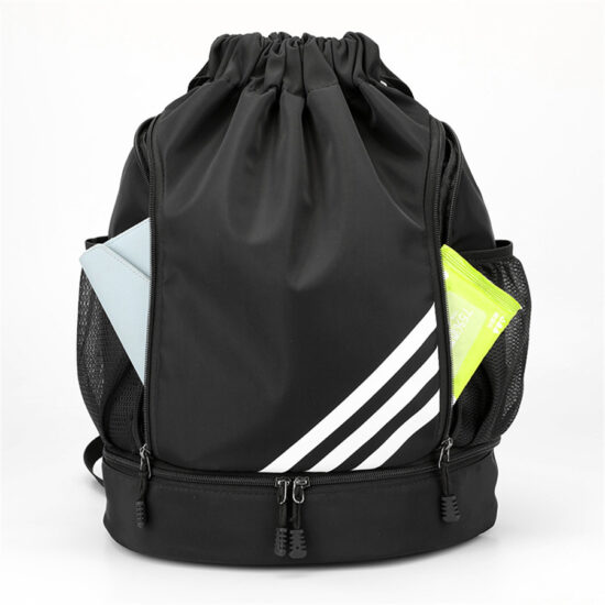 Wet-dry separation drawstring sports backpack for gym and travel