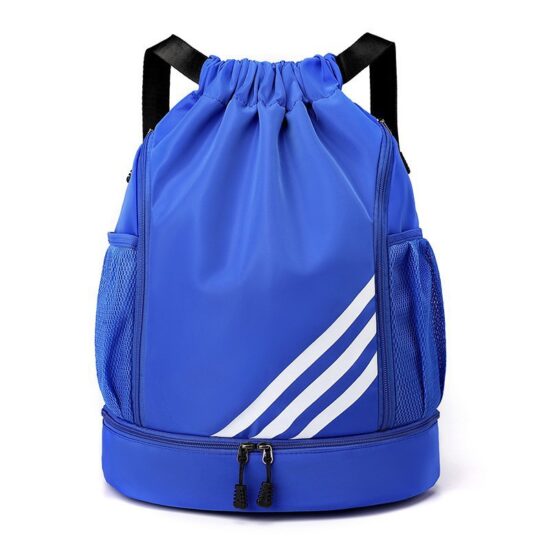 Wet-dry separation drawstring sports backpack for gym and travel