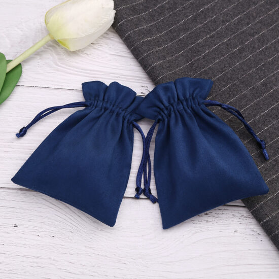  Suede drawstring pouch for jewelry and gift packaging