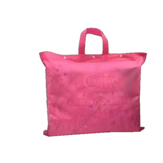 Translucent non-woven quilt storage bag with handle