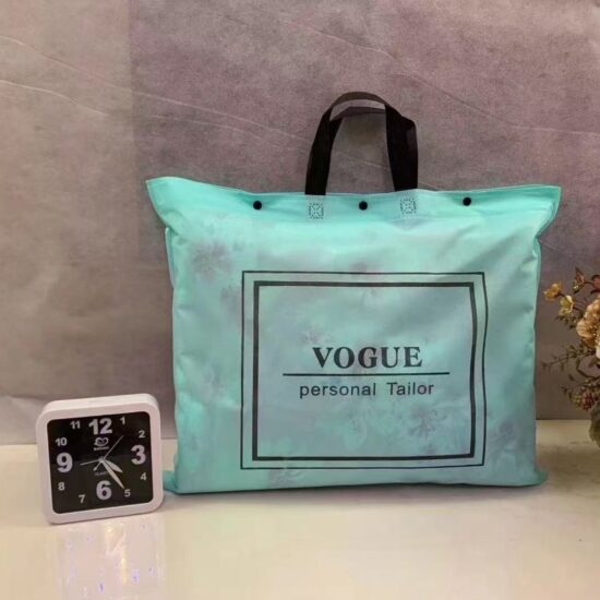 Translucent non-woven quilt storage bag with handle
