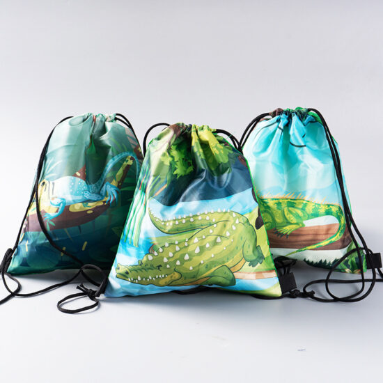 Transparent plastic drawstring bag for clothes and shoes packaging