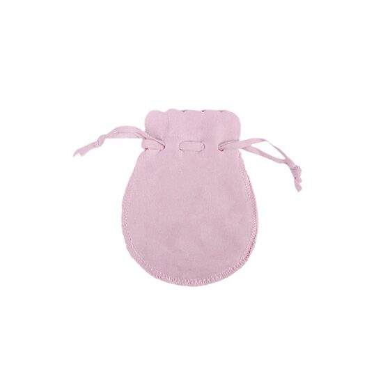 Velvet wine bottle pouch with drawstring and customizable logo